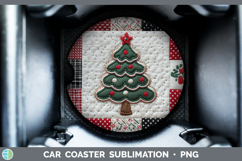 GorgeousChristmas Quilted Patchwork Car Coaster design.