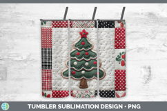 GorgeousChristmas Quilted Patchwork Tumbler design.