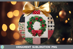 GorgeousChristmas Quilted Patchwork Ornament design.