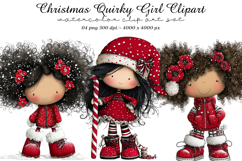 Christmas Quirky Girl Clipart Product Image 1