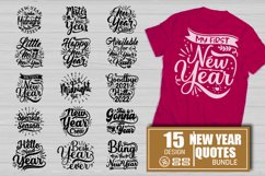New year Quotes SVG, New year SVG | EPS, SVG, PNG, DXF Product Image 1