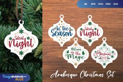 Christmas Quotes in Arabesque Set for Decoration Product Image 1