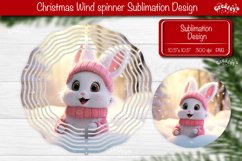 Christmas Wind spinner Round Wind spinner Pink Bunny Product Image 1