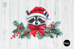 Christmas Raccoon PNG, Christmas PNG, Christmas Raccoon PNG Product Image 1