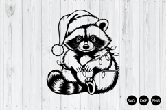 Raccoon Christmas SVG, Funny Christmas SVG, Animal SVG Product Image 1