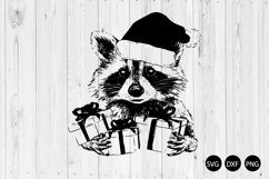 Christmas Raccoon SVG, Raccoon SVG, Animal SVG Product Image 1