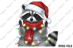 Christmas Raccoon PNG Product Image 1