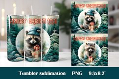 Christmas cute raccoon sublimation tumbler design wrap 20 Oz, Christmas cute raccoon tumbler wrap, Christmas cute raccoon sublimation.