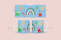 christmas rainbow coffee mug glass wrap svg 11oz 15oz mug svg presized for 11oz 15oz glass ready to cut and sublimation files