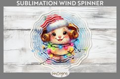 Christmas Ram v3 Entangled in Lights Wind Spinner PNG Product Image 1