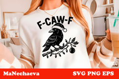 Funny Christmas Raven SVG | Merry F-CAW-F Sublimation Product Image 1