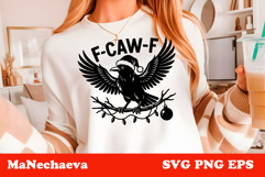 Funny Christmas Raven SVG | Merry F-CAW-F Sublimation Product Image 1