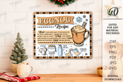 Christmas Recipe Sign Laser Cut. Wall decor SVG Product Image 1