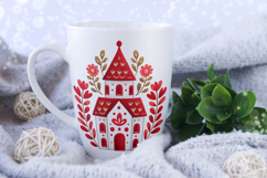 Red and Gold Watercolor Christmas Collection - Folk Art Product Image 10