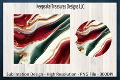 Christmas Red & Green 20oz Straight Tumbler & Car Coaster Product Image 3