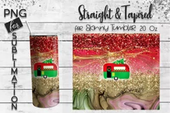 Christmas red camping caravan sublimation for skinny tumbler