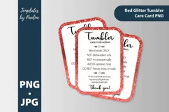 Christmas red cup care instruction card