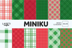 Red and green Christmas plaid papers featuring tartan, gingham and classic check patterns.