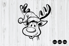 Christmas Reindeer SVG, Merry Christmas Reindeer SVG Product Image 1