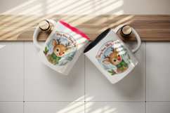 Christmas reindeer tumbler, mug wrap clipart sublimation png Product Image 3