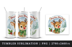 Christmas reindeer tumbler, mug wrap clipart sublimation png Product Image 4