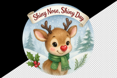 Christmas reindeer tumbler, mug wrap clipart sublimation png Product Image 2