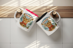 Christmas reindeer tumbler, mug wrap clipart sublimation png Product Image 3