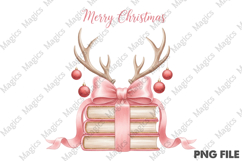 Christmas Reindeer Books PNG Product Image 1