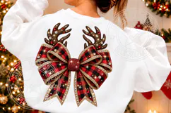 Christmas Reindeer Bow PNG, Holiday Clipart Product Image 2
