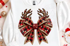 Christmas Reindeer Bow PNG, Holiday Clipart Product Image 4