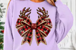 Christmas Reindeer Bow PNG, Holiday Clipart Product Image 5