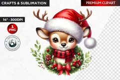 Christmas clipart, Reindeer clipart, winter clipart,deer png Product Image 1