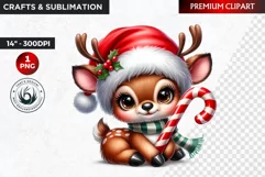 Christmas clipart, Reindeer clipart, winter clipart,deer png Product Image 1