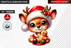 Christmas clipart, Reindeer clipart, winter clipart,deer png Product Image 1
