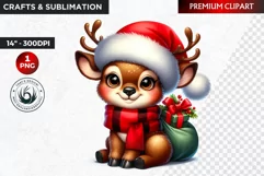 Christmas clipart, Reindeer clipart, winter clipart,deer png Product Image 1