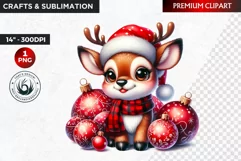 Christmas clipart, Reindeer clipart, winter clipart,deer png Product Image 1