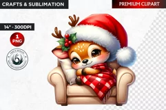 Christmas clipart, Reindeer clipart, winter clipart,deer png Product Image 1