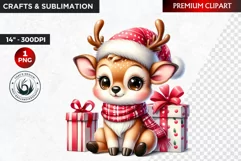 Christmas clipart, Reindeer clipart, winter clipart,deer png Product Image 1
