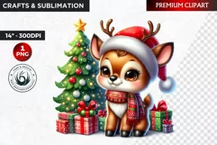 Christmas clipart, Reindeer clipart, winter clipart,deer png Product Image 1