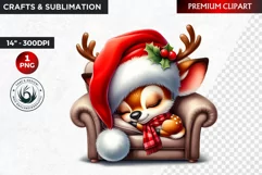 Christmas clipart, Reindeer clipart, winter clipart,deer png Product Image 1
