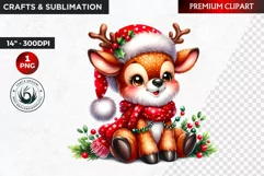 Christmas clipart, Reindeer clipart, winter clipart,deer png Product Image 1