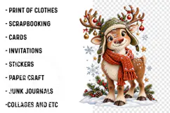Christmas Reindeer Clipart PNG, Christmas Reindeer Png Product Image 3
