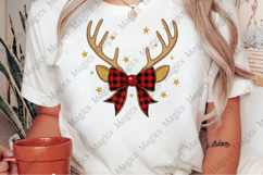 Christmas Reindeer Coquette Bow Png Product Image 2