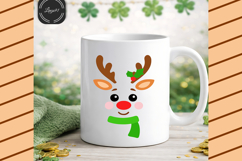 Christmas Reindeer Faces SVG Bundle - Cute Holiday Animal Product Image 4