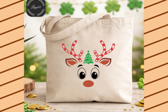 Christmas Reindeer Faces SVG Bundle - Cute Holiday Animal Product Image 7
