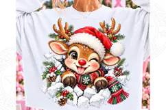 Christmas Reindeer Front and Back PNG Product Image 2