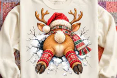 Christmas Reindeer Front and Back PNG Product Image 5