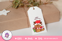 Christmas animals Reindeer hug gift kawaii cliparts png Product Image 4