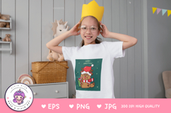 Christmas animals Reindeer hug gift kawaii cliparts png Product Image 5