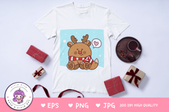 Reindeer Christmas kawaii clipart winter animals cartoon Product Image 4
